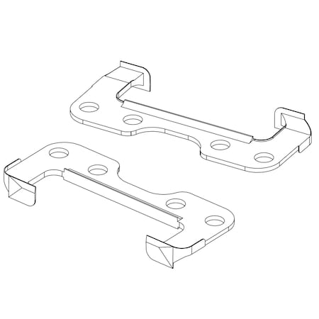 Saginaw Control & Engineering Center Channel Gasket, 4.74 in. H x 1.95 in. W x 1/2 in. L, 2 PK SCE-127617